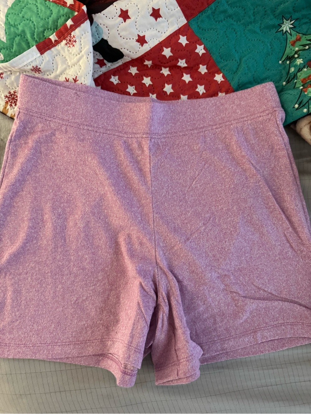 ComfortFit Women's Heathered Lavender Lounge Shorts Zenana Hacci small